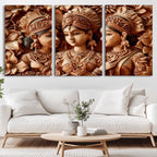 Indian Woman Statue Wall Art Canvas Print