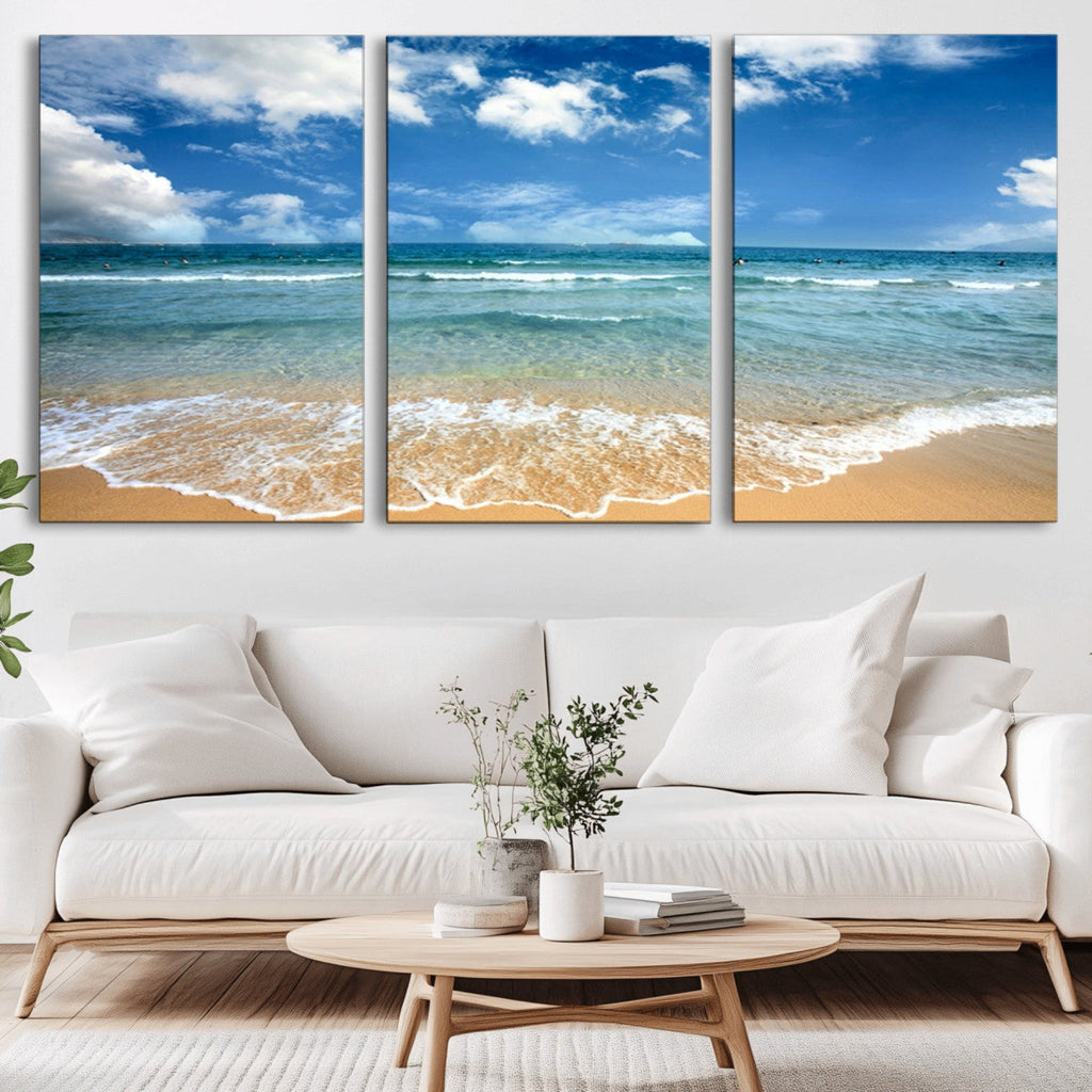 Sea View From the Beach Canvas Print