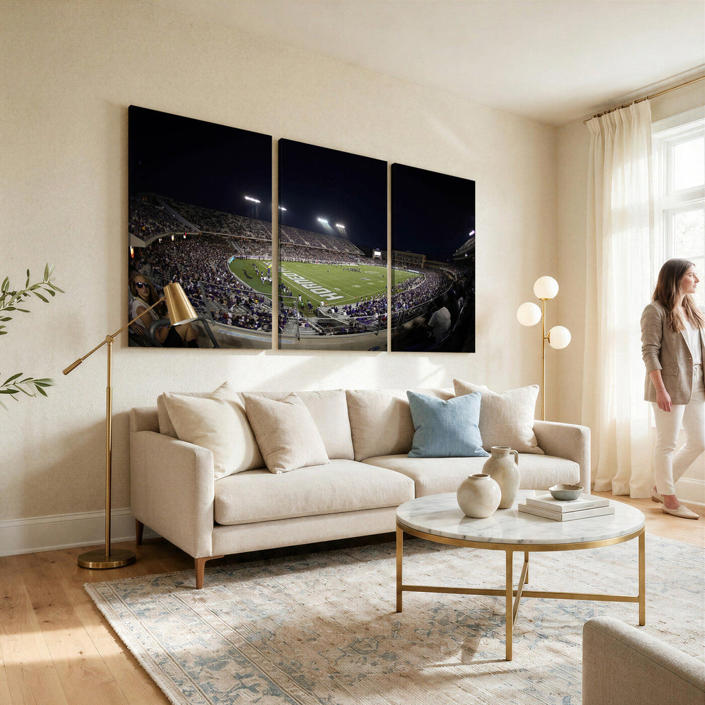 TCU Horned Frogs Football Team Print, Fort Worth Amon G. Carter Stadium