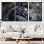 Large Abstract Horse Wall Art Canvas Print, Farmhouse Wall Art