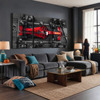 Ferrari Pit Stop Canvas Wall Art | Precision and Speed