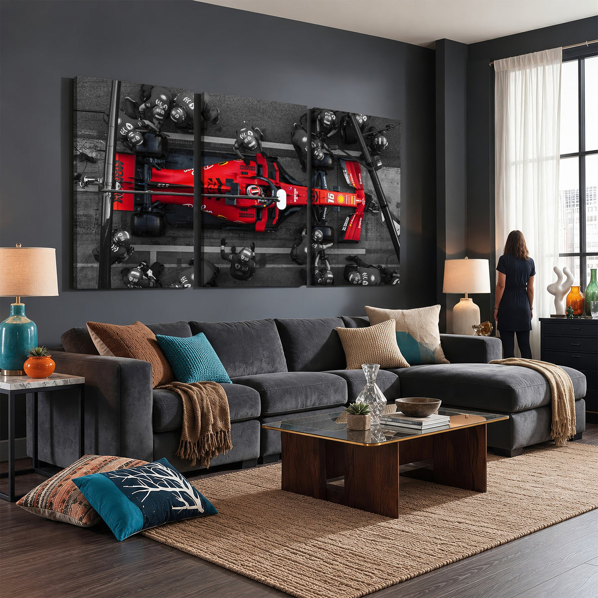 Ferrari Pit Stop Canvas Wall Art | Precision and Speed