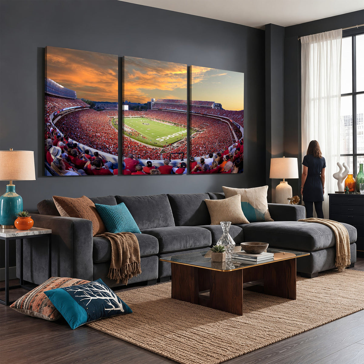 Dooley Stadium Wall Art, Sports Arena Canvas Print, Dooley Field, Framed and Ready to Hang