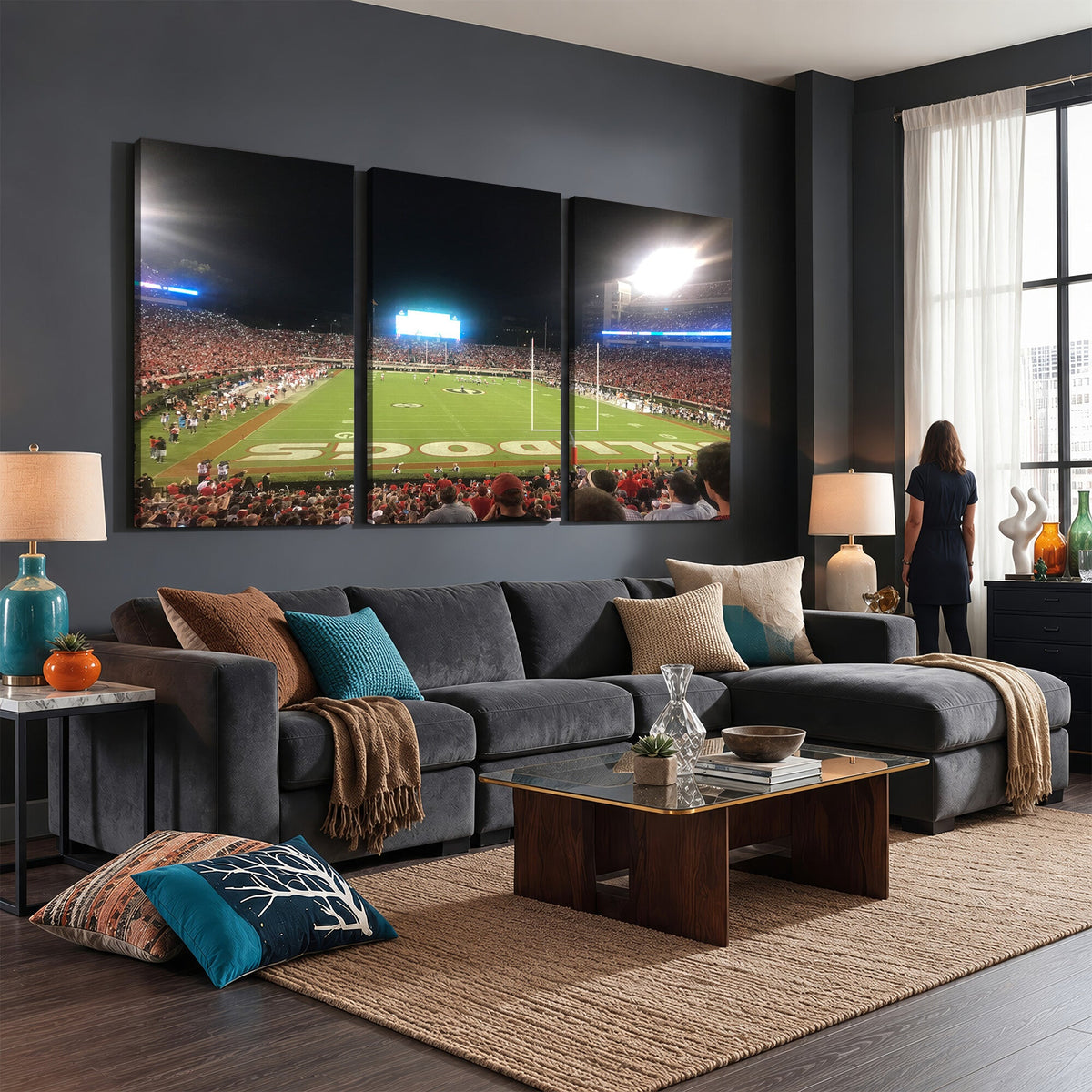 Dooley Stadium Wall Art, Sports Arena Panoramic Canvas