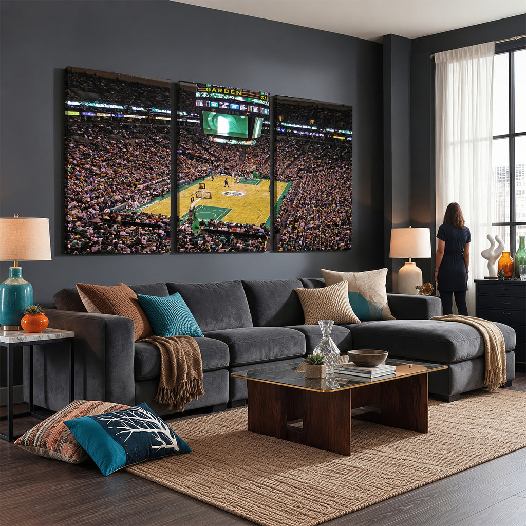 Celtics Game Versus The Timberwolves, Basketball Arena Wall Art