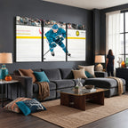 San Jose Sharks Ice Hockey Player Wall Art Canvas Print