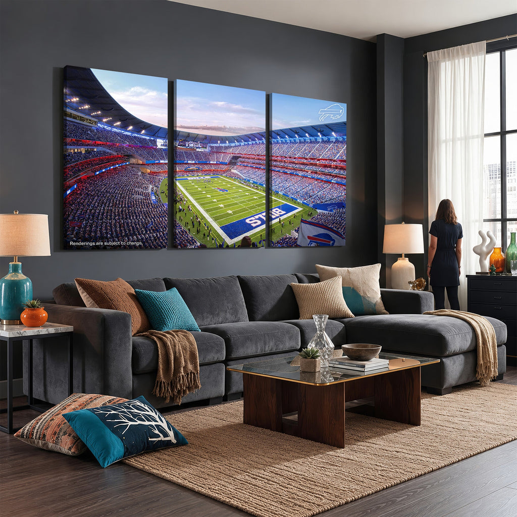 Buffalo Bills Football Team Print Canvas, Buffalo Highmark Stadium