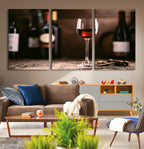 Red Wine and Bottle Canvas Print