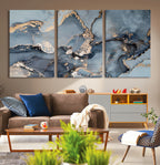 Multipanel Marble Fluid Effect Wall Art Abstract Canvas Wall Art Print