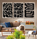 Canvas Print Wall Art Abstract Art Boho, Framed Boho Art