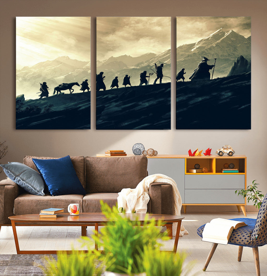 Fellowship Journey Wall Art | Fantasy Adventure Canvas Print