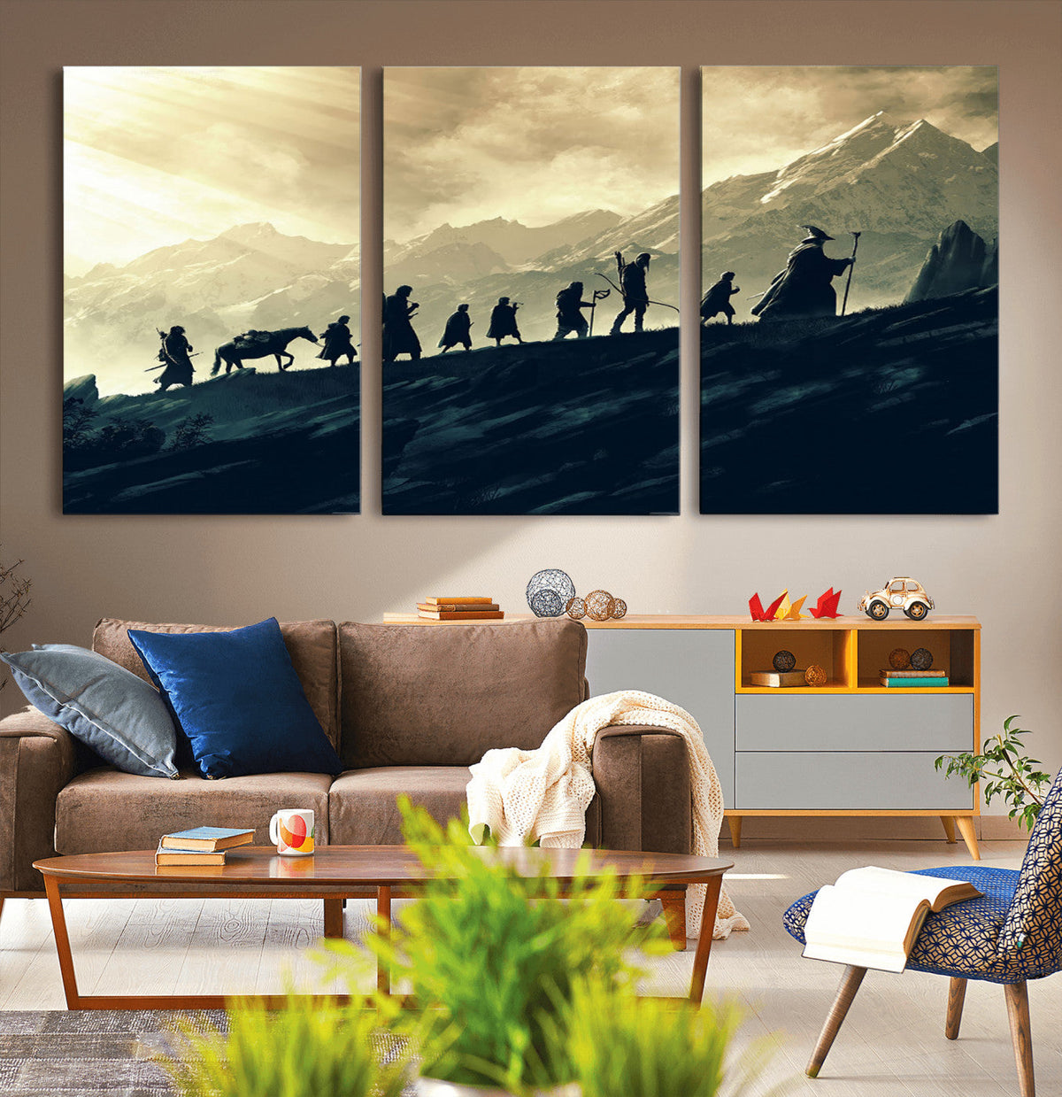 Fellowship Journey Wall Art | Fantasy Adventure Canvas Print