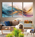 Abstract Flowing Colors Wall Art Canvas Print