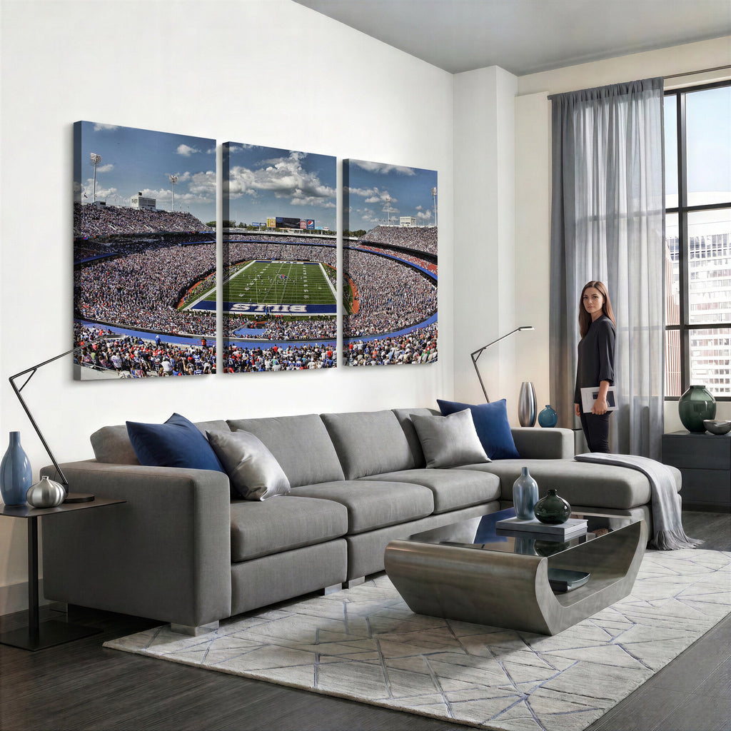 Buffalo Bills Highmark Stadium Wall Art Canvas Print, Bills Game Day Decor
