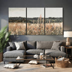 Rustic Field Landscape Wall Art Print, Giclee Canvas Wall Art