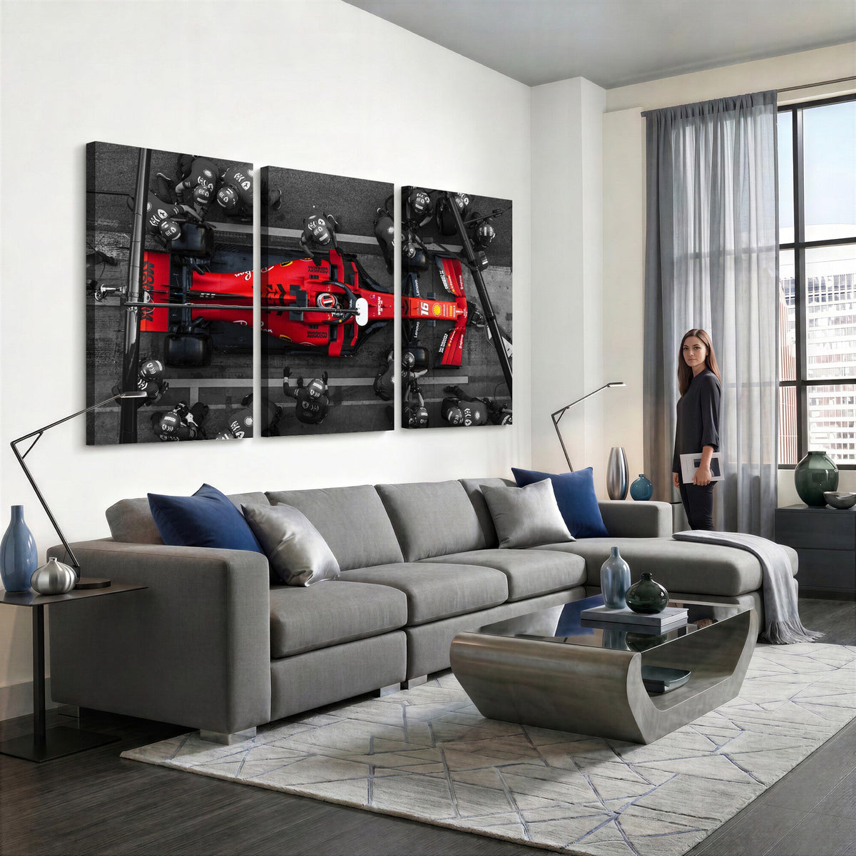 Ferrari Pit Stop Canvas Wall Art | Precision and Speed
