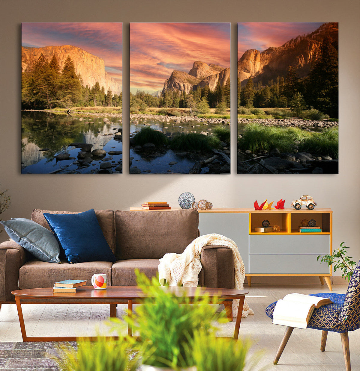 Yosemite Valley Wall Art, El Capitan Sunset Canvas Print