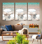 Calm Beach Wall Art | Framed Turquoise Water Canvas Artwork