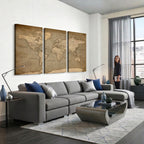 Dark World Map Canvas Print | Framed Travel Map Wall Art