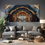 Abstract Wood Grain Canvas Print, Tree Ring Pattern Wall Art, Extra Large Living Room Wall Decor