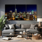 Atlanta Skyline Wall Art Canvas Print | Modern Cityscape