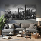 Atlanta Skyline Wall Art Canvas Print, Atlanta Downtown Night Cityscape