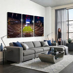 Oklahoma Memorial Stadium Wall Art Canvas Print, Oklahoma, Extra Large Game Room Wall Decor