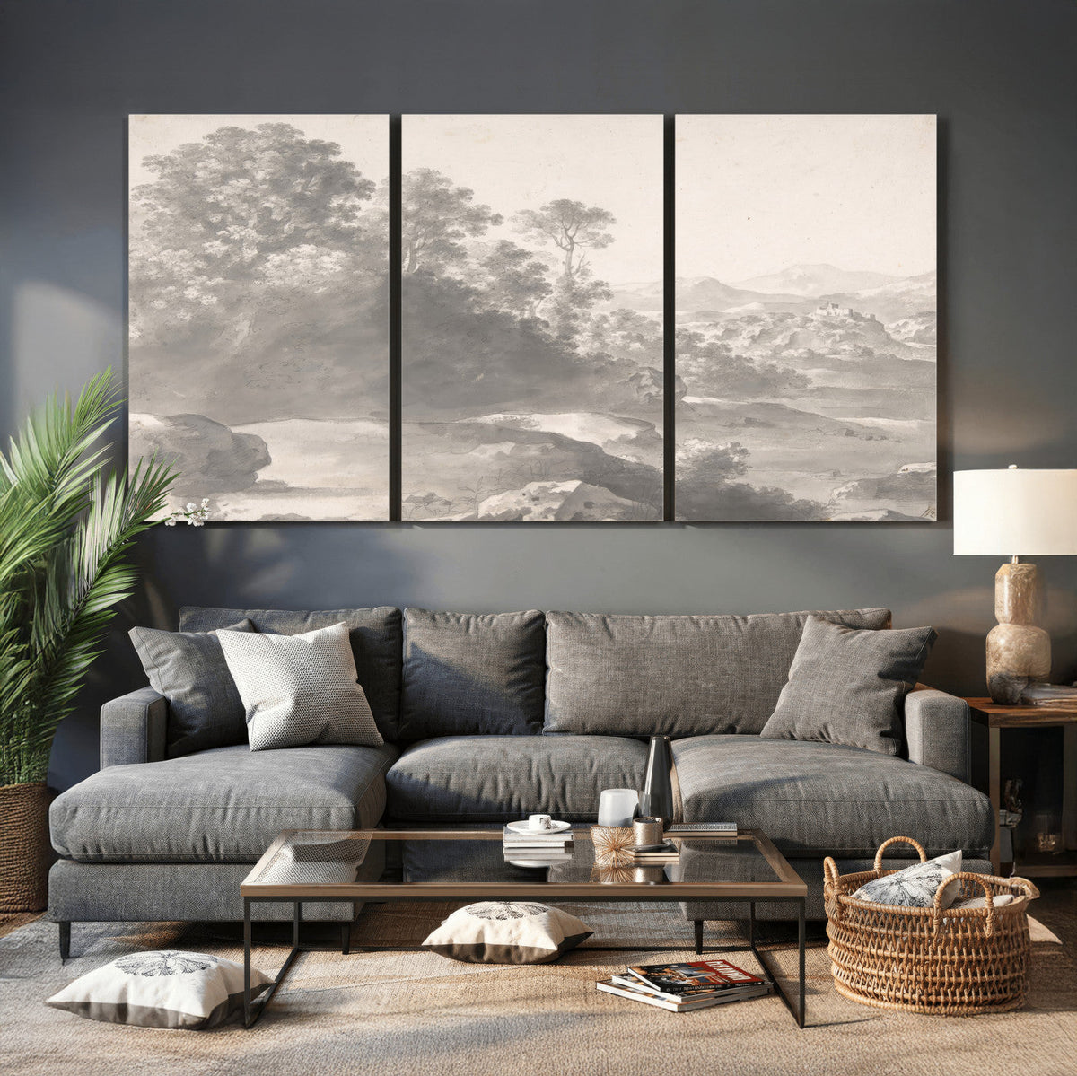 Van Poelenburch Landscape Canvas Wall Art | Dutch Golden Age