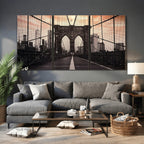 Brooklyn Bridge Canvas Wall Art, New York City Skyline Photography