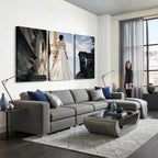 Custom 3 Panel Canvas Print, Personalized Photo Split Wall Art Set