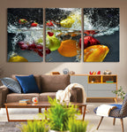 Kitchen Vegetables World Wall Art Canvas Print