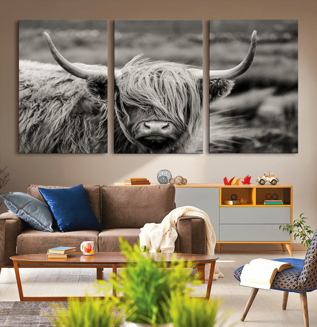 Cow Focus Canvas Wall Art Print