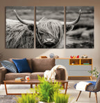 Cow Focus Canvas Wall Art Print