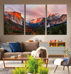 Yosemite Half Dome Wall Art Canvas Print El Capitan