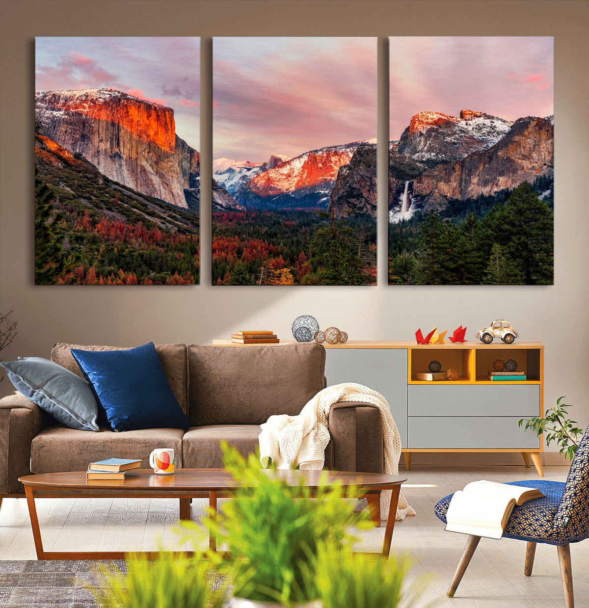 Yosemite Half Dome Wall Art Canvas Print El Capitan