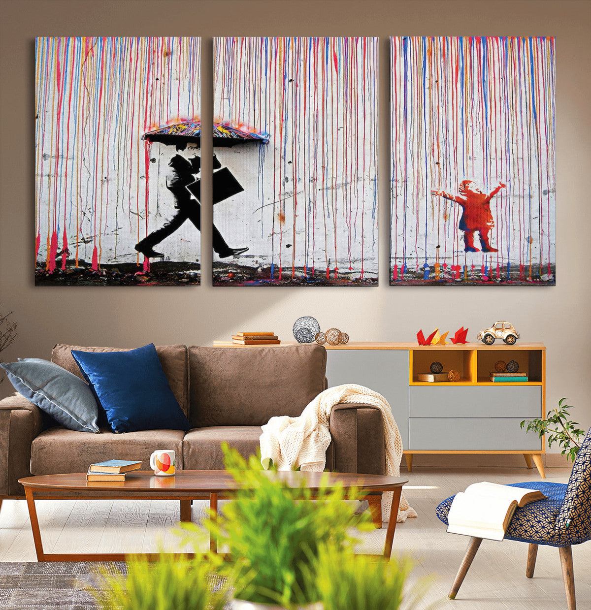 Banksy Wall Art Canvas Print | Framed Graffiti Street Art Picture