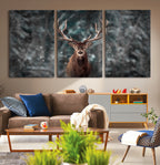 Wall Art Deer Art Animal Canvas, Framed Wall Art Deer Canvas