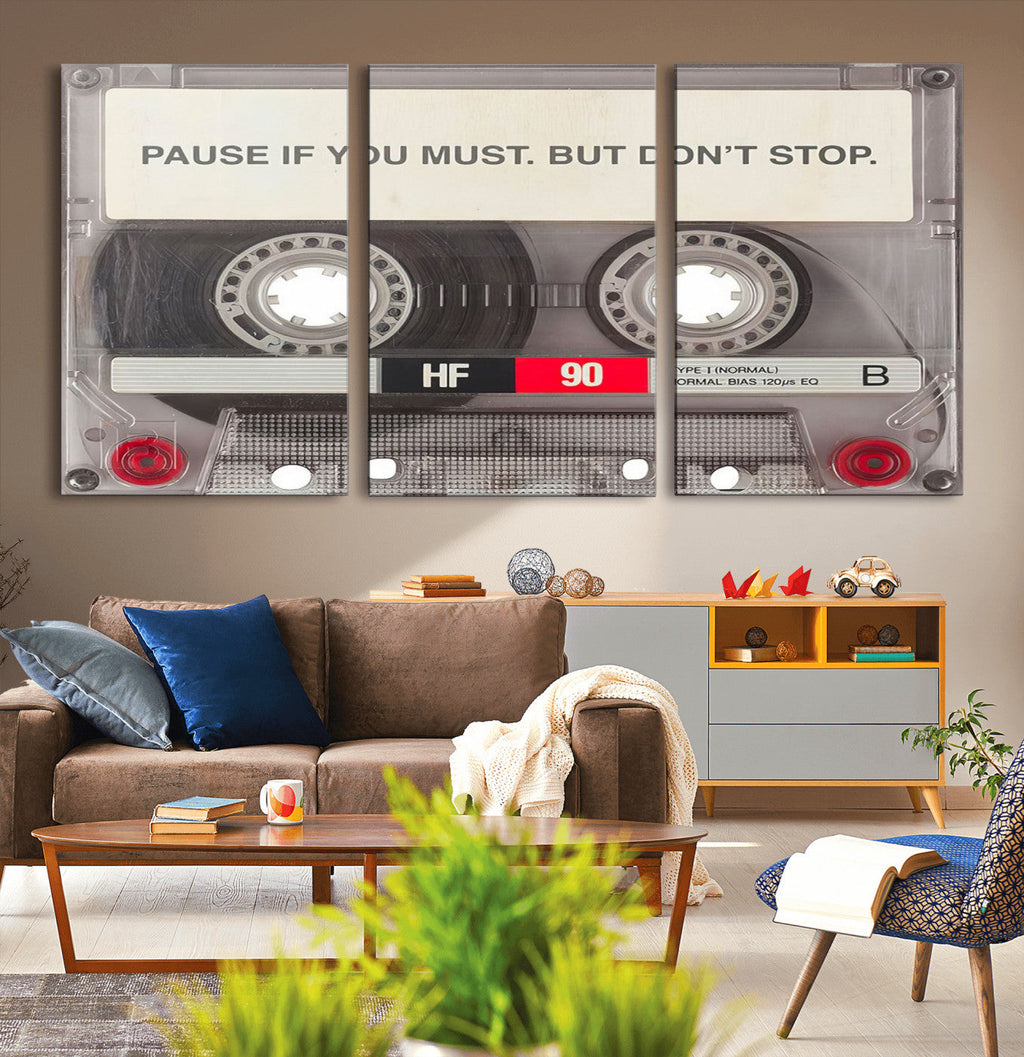 Music Cassette Iconic Wall Art Canvas Print