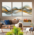 Abstract Wave Canvas Wall Art | Fluid Contemporary Elegance in Motion
