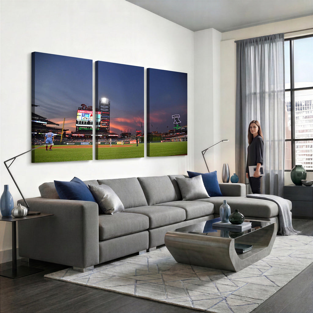 Philadelphia Phillies Baseball Print, Philadelphia Citizens Bank Park Stadium Wall Art