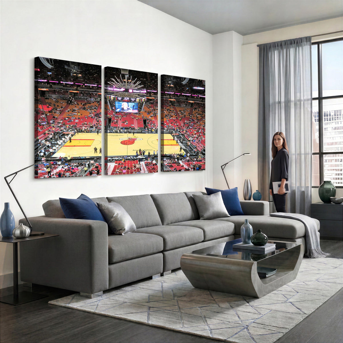 Miami Heat Basketball Team Print Wall Art, Kaseya Center