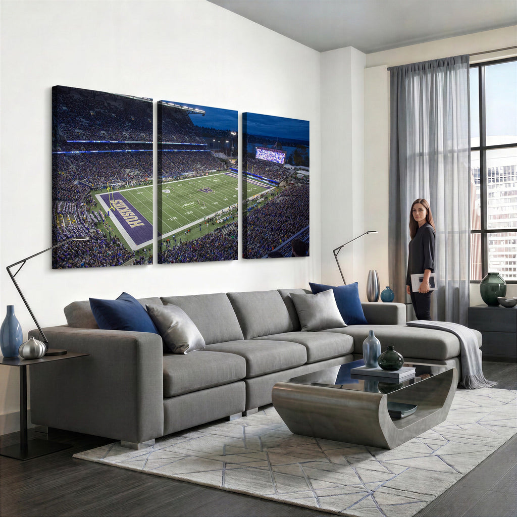 The University of Washington Huskies Football Team Print, Framed and Ready to Hang