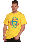 All We Need is Love Men's Bamboo Viscose/Organic Cotton Short Sleeve Graphic T-Shirt