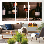 Red Wine and Bottle Canvas Print