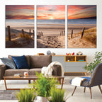 Sunset on the Sea Wall Art Canvas Print