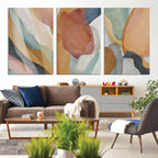 Boho Wall Art Canvas Print Set, Watercolor Boho Wall Art