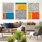 Canvas Print Wall Art Abstract Illustration Art Boho, Framed Abstract Boho Art