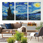 Vincent Van Gogh The Starry Night Abstract Wall Art Canvas Print