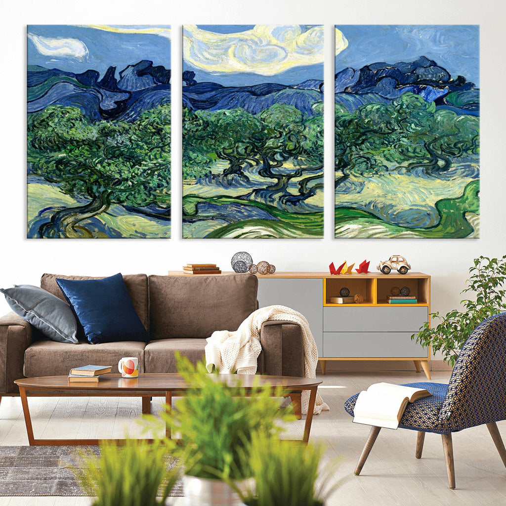 Olive Trees Van Gogh Wall Art Canvas Print