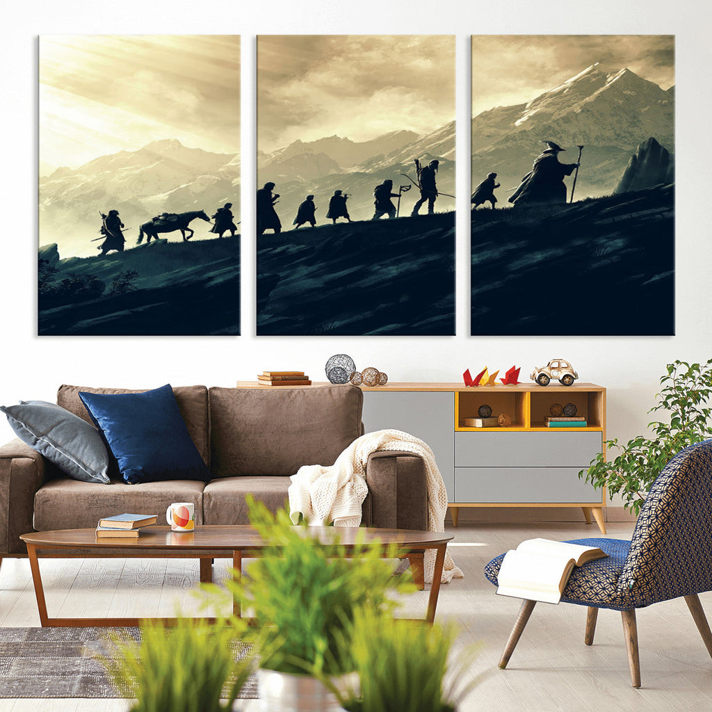 Fellowship Journey Wall Art | Fantasy Adventure Canvas Print